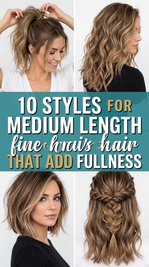 10 Styles for Medium Length Fine Hair That Add Fullness