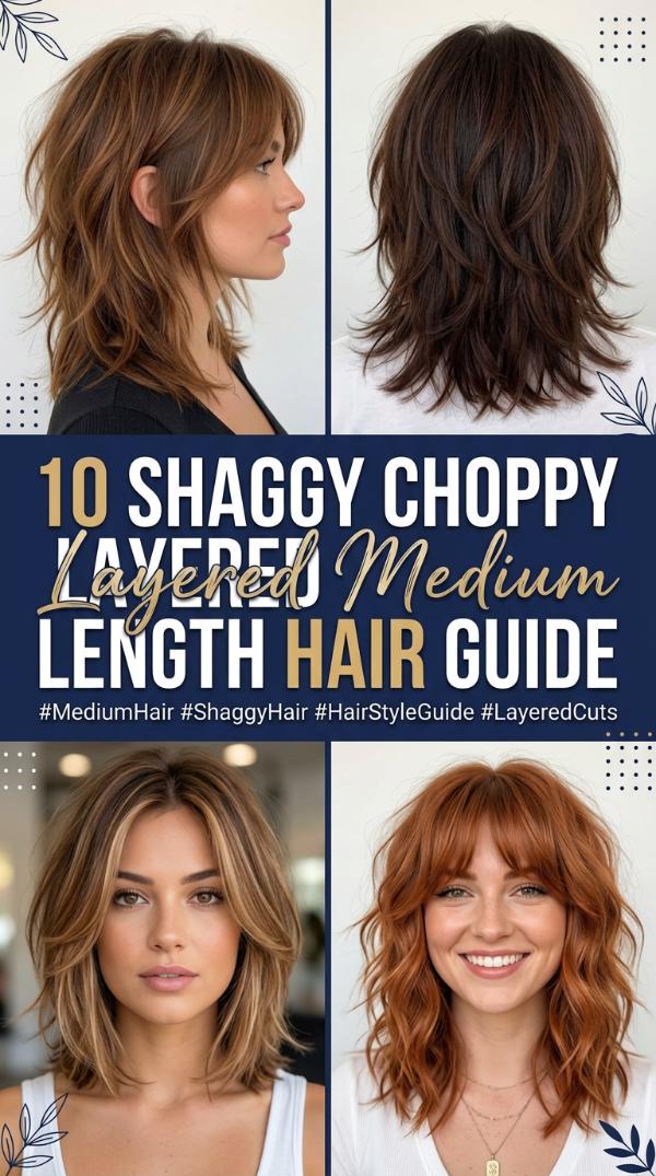 10 Shaggy Choppy Layered Medium Length Hair Guide