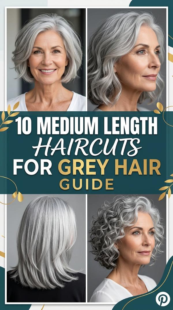 10 Medium Length Haircuts for Grey Hair Guide