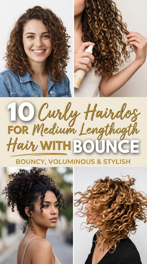 10 Curly Hairdos for Medium Length Hair with Bounce