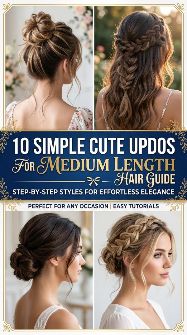 10 Simple Cute Updos for Medium Length Hair Guide