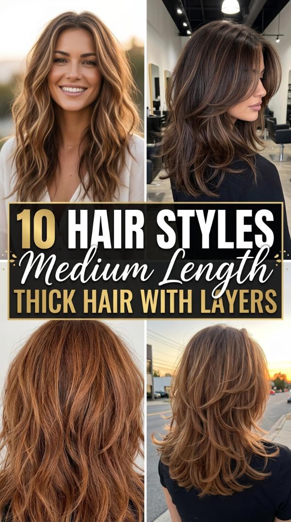 10 Hair Styles Medium Length Thick Hair with Layers