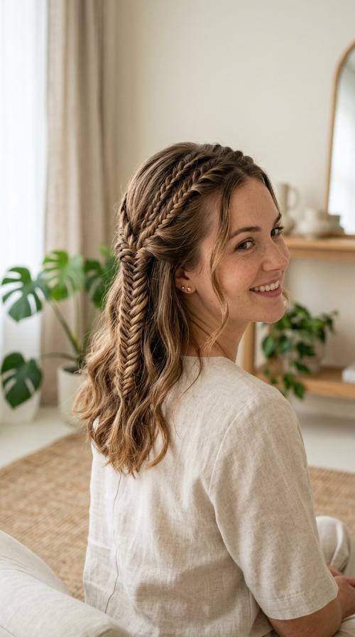 Fishtail Half-Up