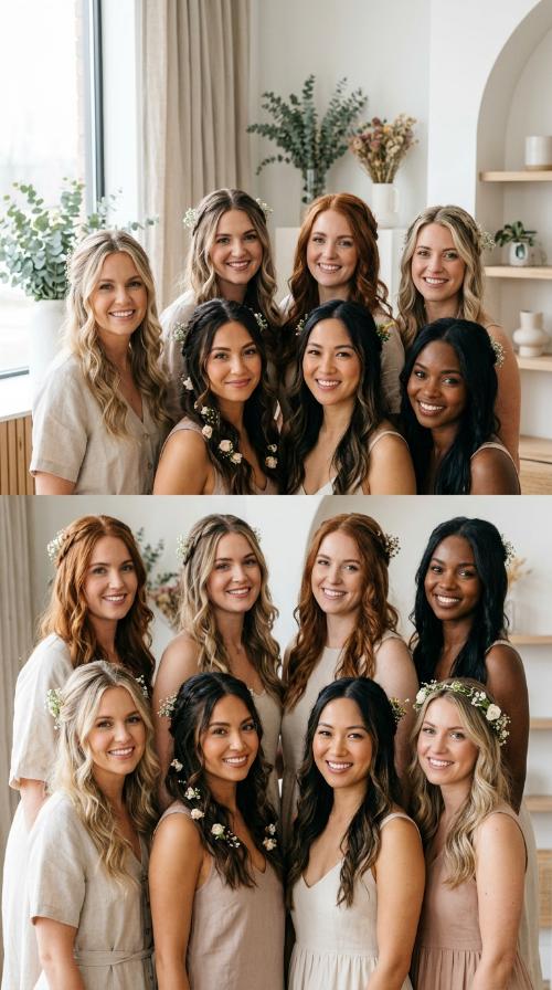 Floral Accented Soft Waves
