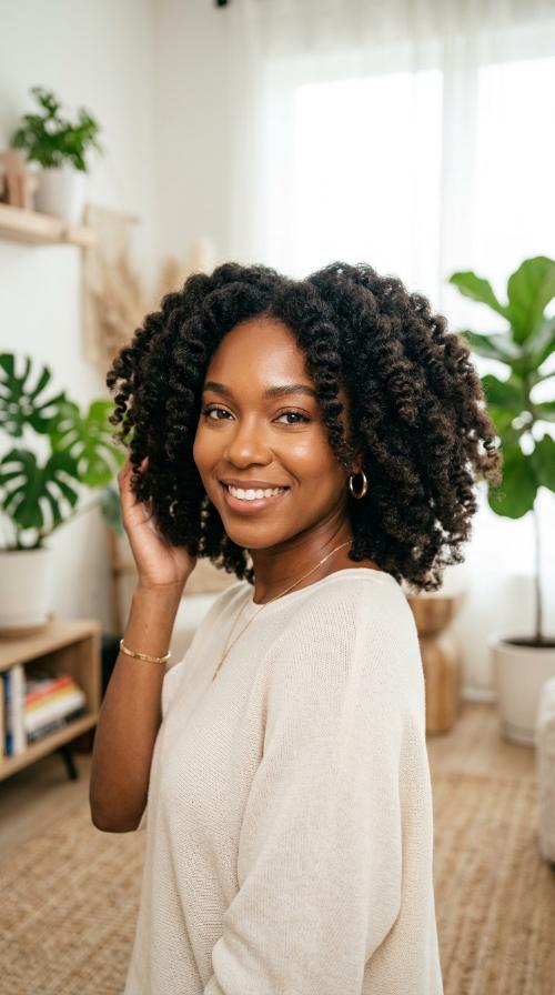 Fluffy Twist-Out with Volume