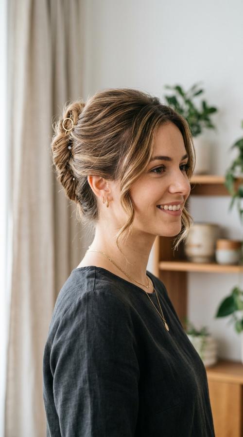 French Twist with a Modern Flare