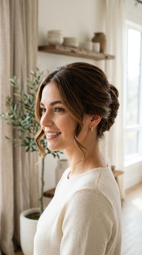 French Twist with Tendrils