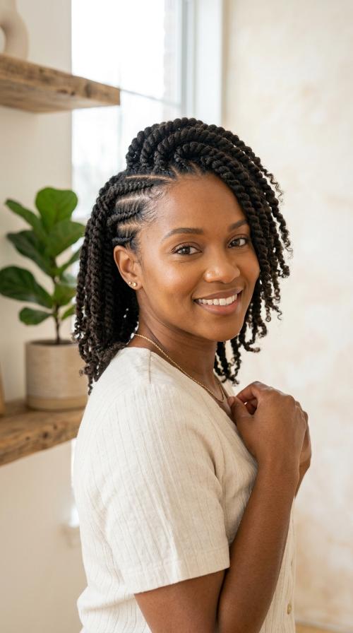 Front Flat Twist Accents