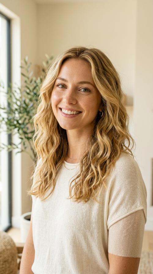 Golden Blonde Beachy Waves