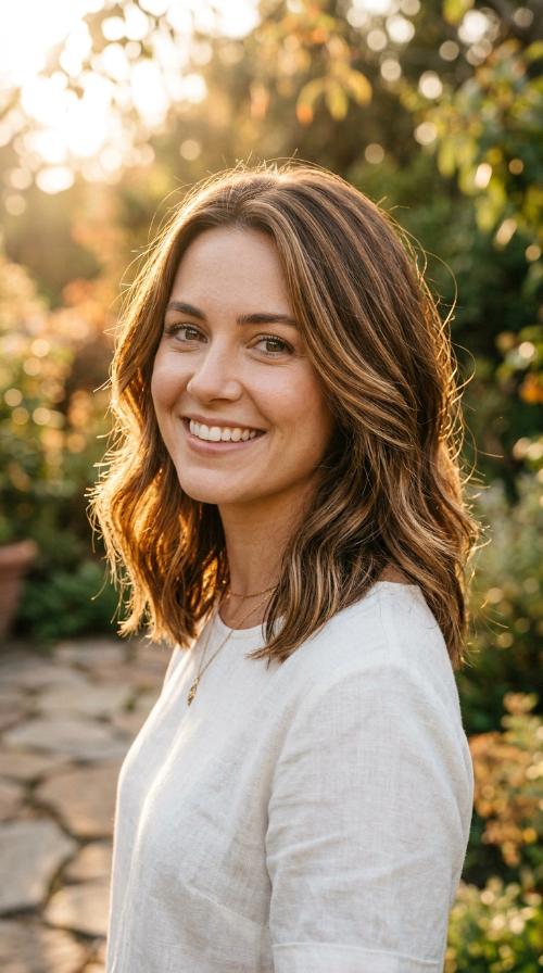 Golden Hour Highlights on Toffee Hair