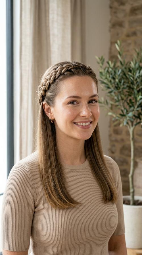 Half-Up Braided Crown