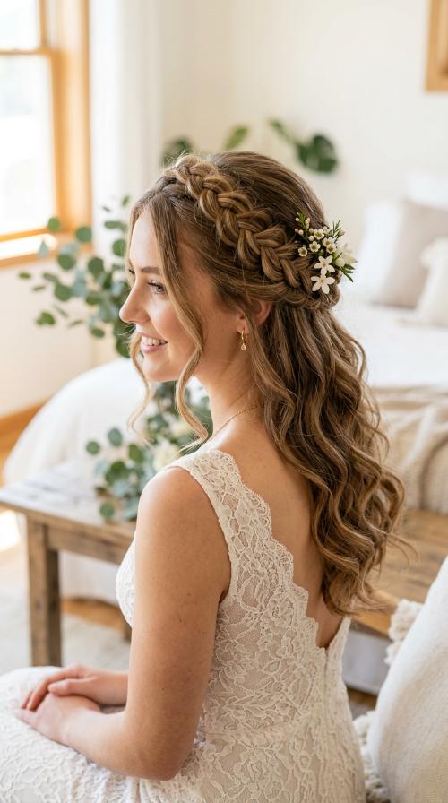 Half-Up Braided Crown