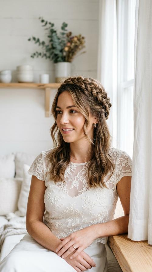 Half-Up Braided Halo