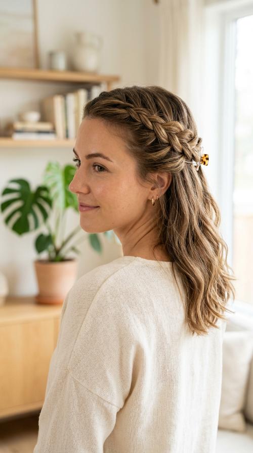Half-Up French Braid