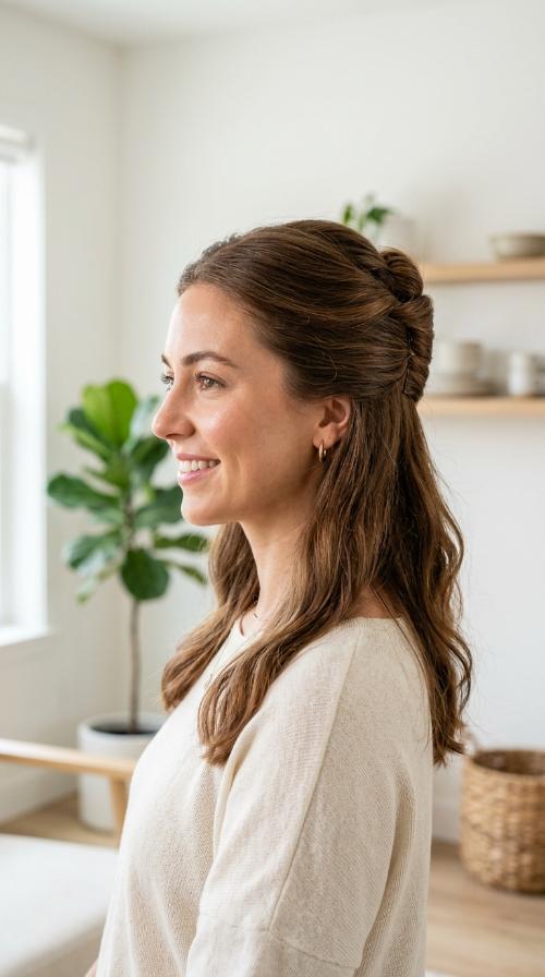 Half-Up French Twist