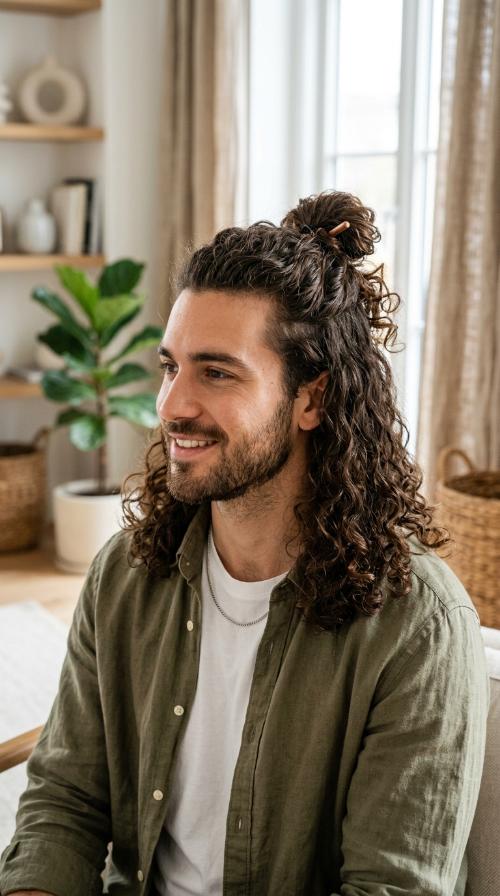 Half-Up, Half-Down Bun