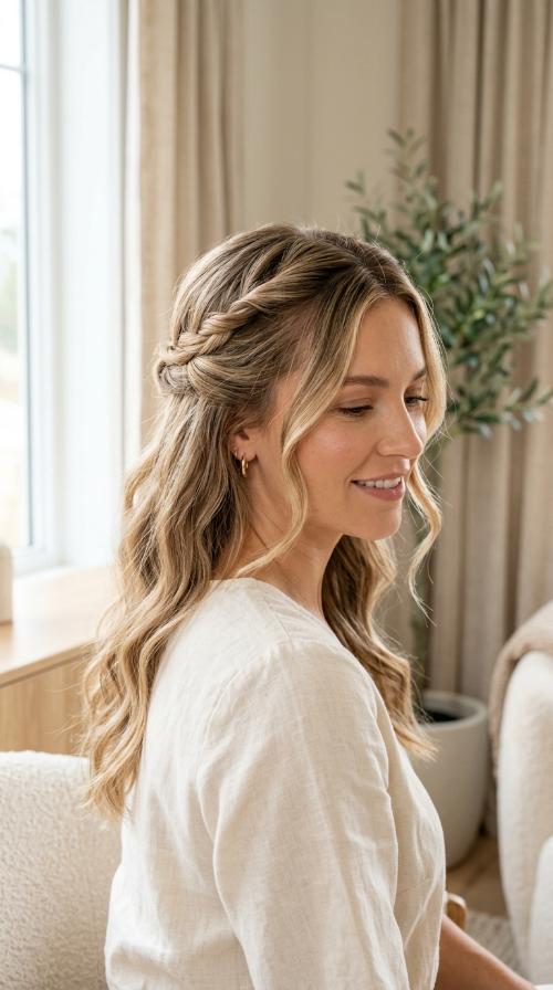 Half-Up Twisted Halo
