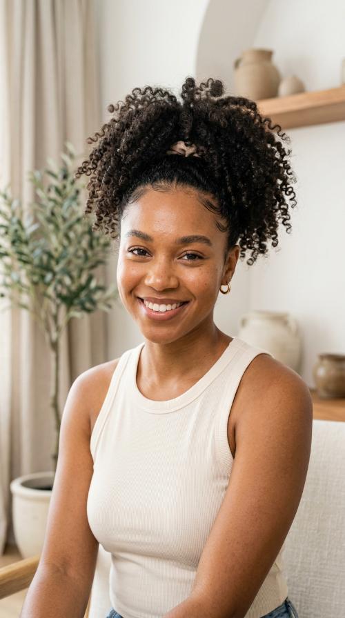 High Pineapple Ponytail