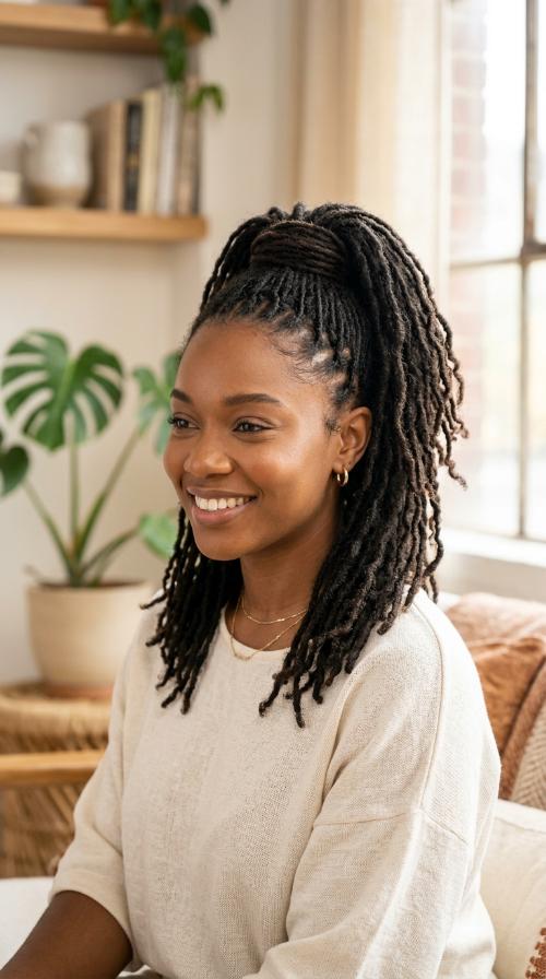 High Ponytail with Wrapped Base