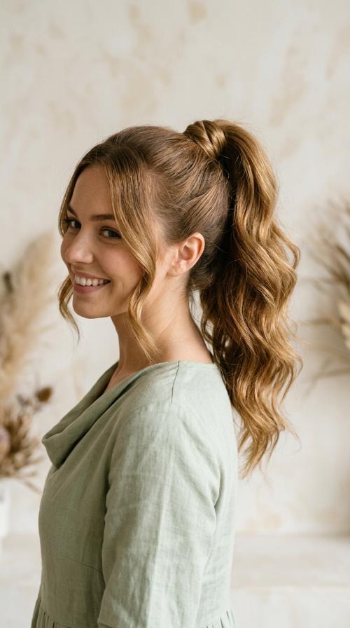 High Volume Ponytail with Wrap