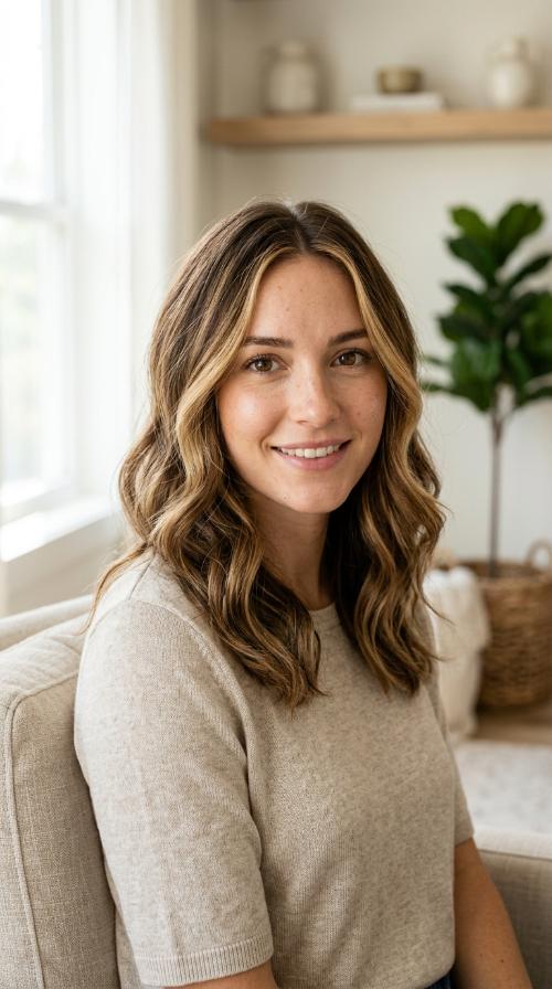 Honey Blonde Face-Framing Highlights