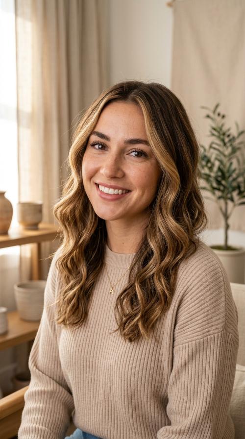 Honey Blonde Face-Framing Highlights