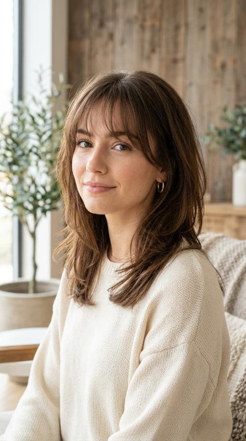 Internal Layers with Wispy See-Through Bangs