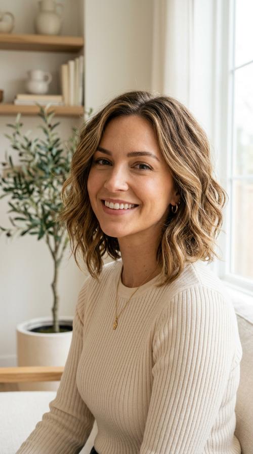 Inverted Wavy Bob