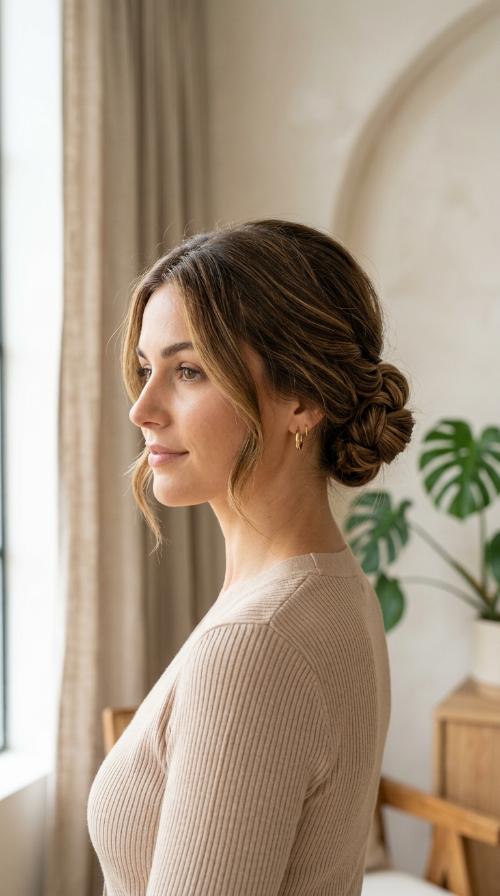Knotted Low Bun