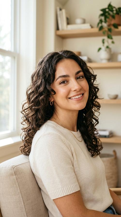 Layer-Enhancing Face-Framing Curls