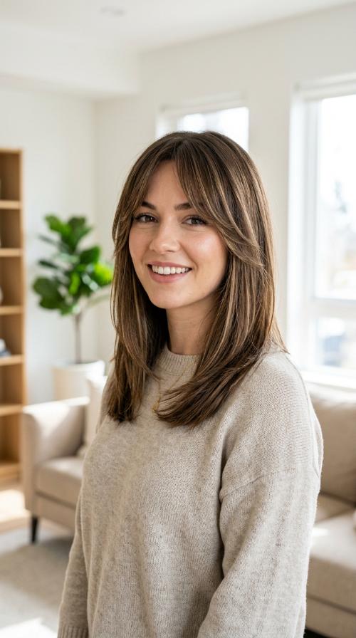 Layered Face-Framing Fringe