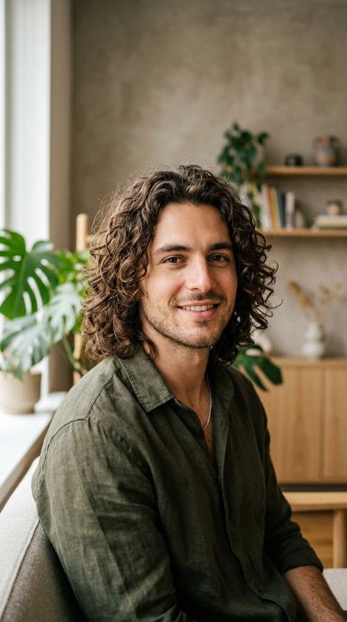 Layered Mid-Length Curls