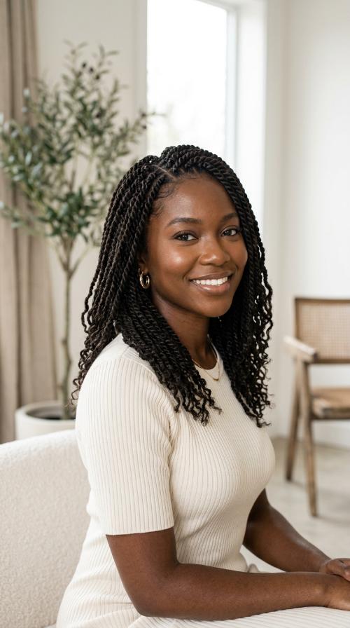 Layered Senegalese Twists