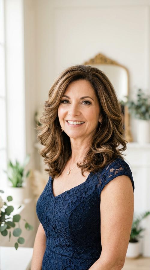 Layered Shoulder-Length Blowout