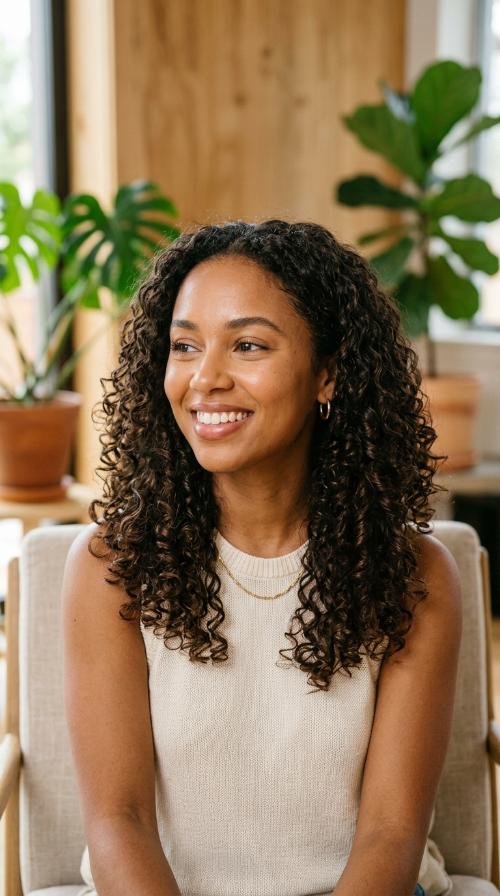 Layered V-Cut for Curls