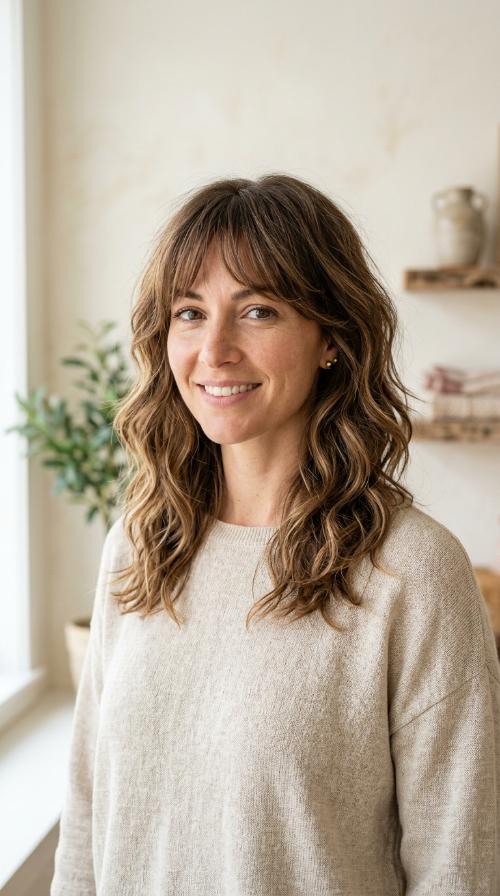 Layered Waves with Wispy Fringe