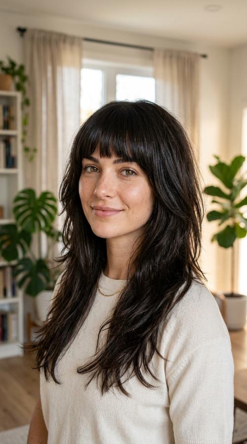 Long Disconnected Layers with Straight-Across Bangs