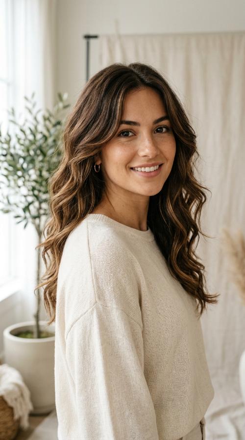 Long Layers with Face Framing