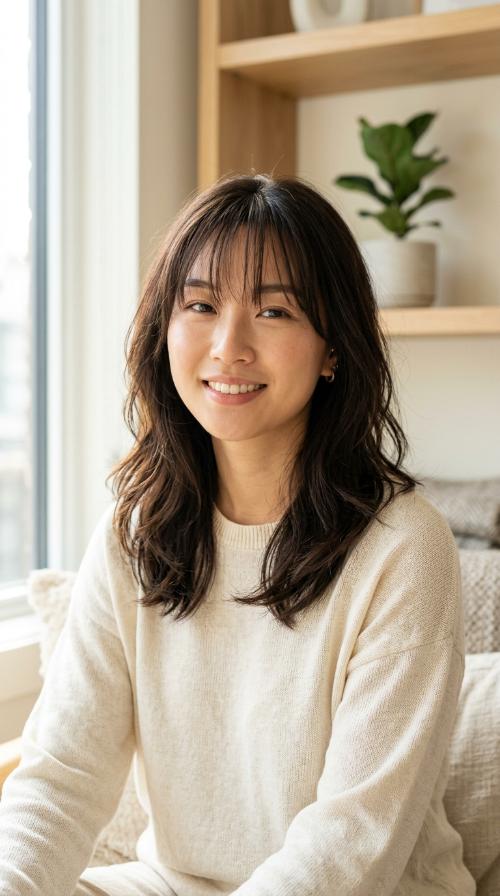 Long See-Through Bangs