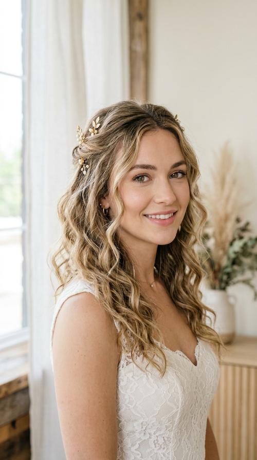 Loose Beachy Waves with Pins