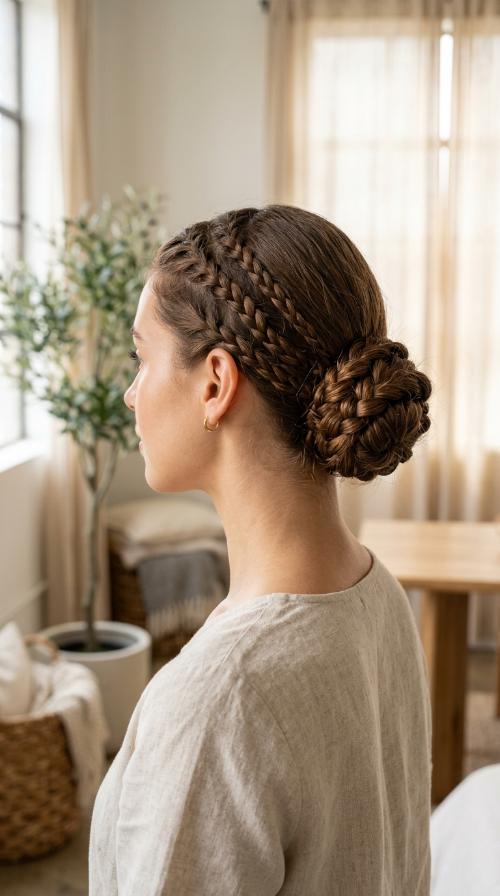 Low Braided Bun