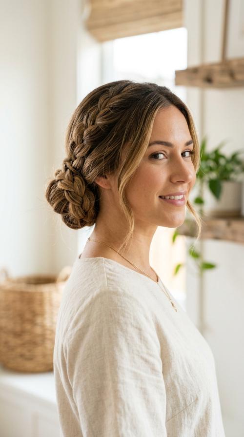 Low Braided Bun