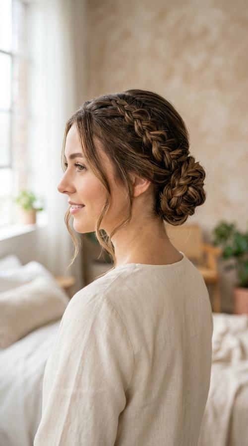 Low Braided Chignon
