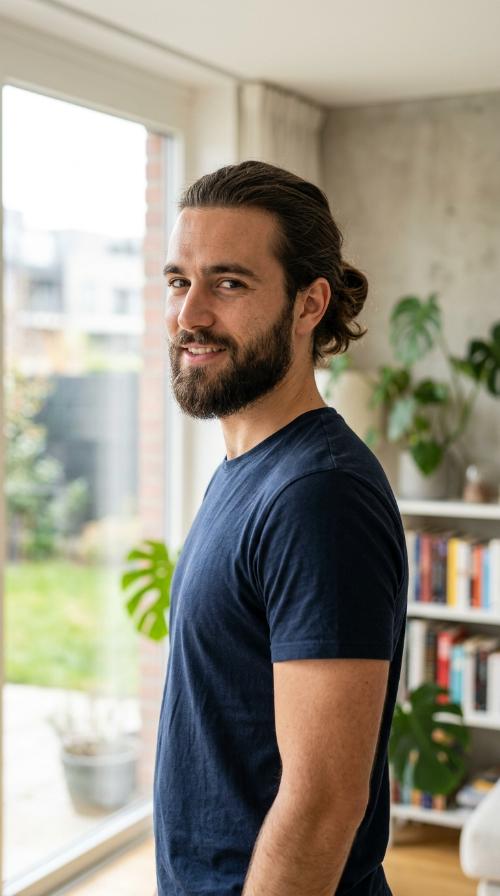 Low Man Bun Transition
