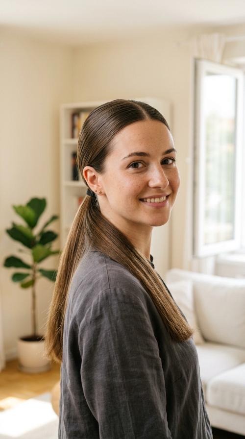 Low Polished Ponytail