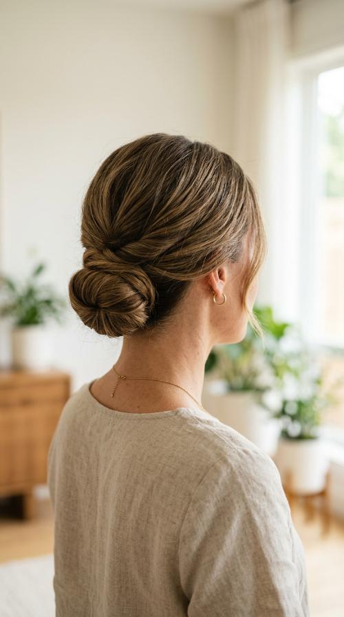 Low Rolled Chignon