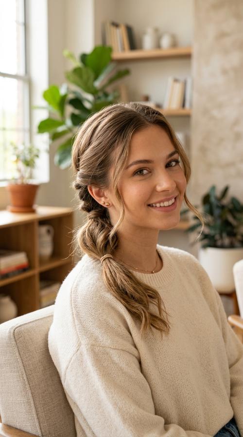 Low Twisted Ponytail