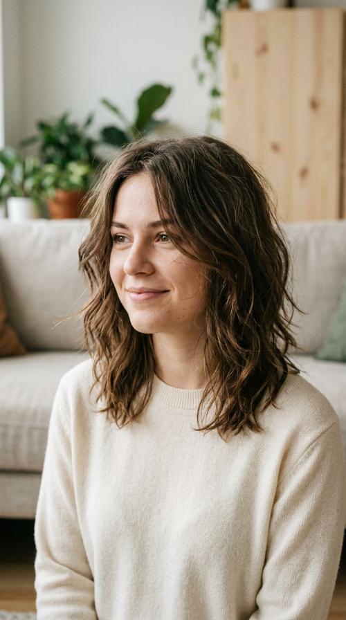 Messy Bedhead Shoulder Cut