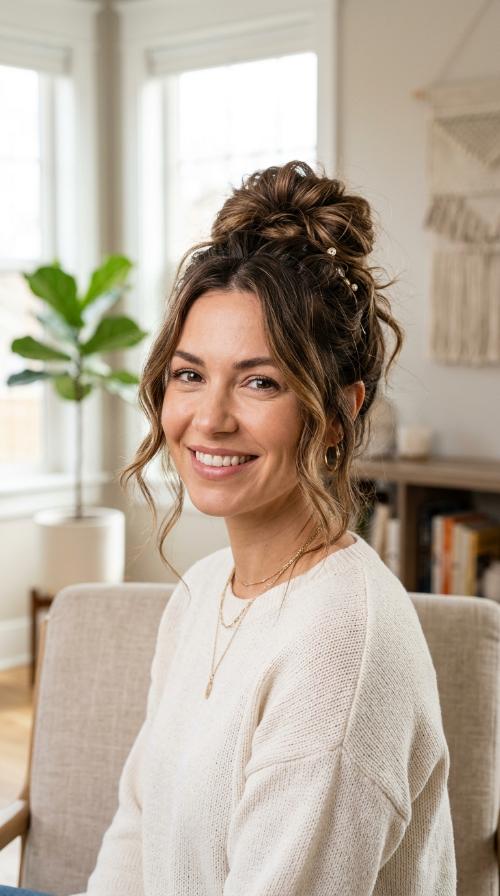 Messy Boho Bun