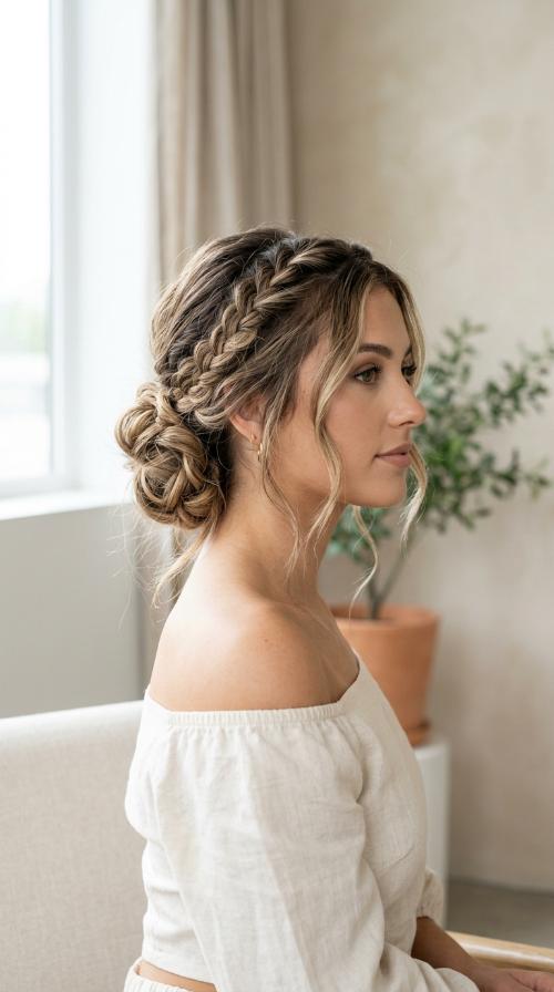 Messy Braided Chignon